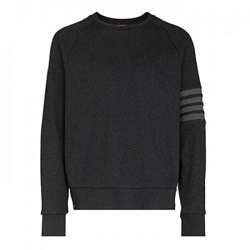 THOMBROWNE 4BAR 와플 맨투맨 - 차콜