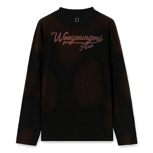 WOOYOUNGMI 파리스 로고드 페이드 롱슬리브
