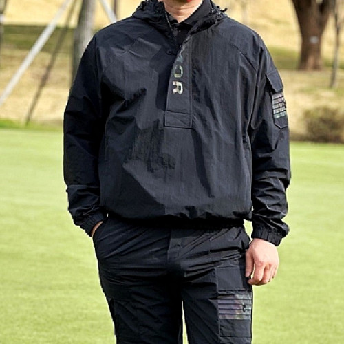 어메이징크리 AMAZING_CRE 우븐 후드 아노락 트레이닝 SET