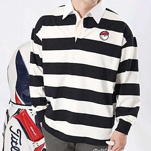 MALBON 빅 스트라이프 오버핏 긴팔