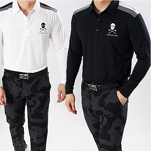 마크앤*나 숄더레터링 스판긴팔