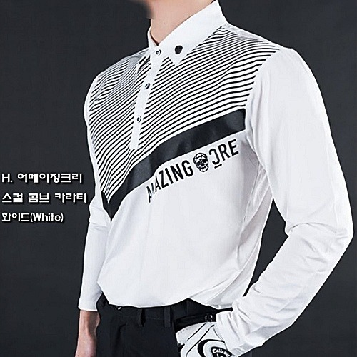 어메이징*리 스컬 콤브 카라티셔츠