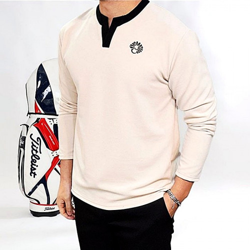 캘러웨이 CALLAWAY 브이 배색 긴팔 티셔츠