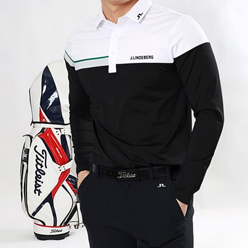 제이린드버그 J.LINDEBERG 하프배색 카라티셔츠