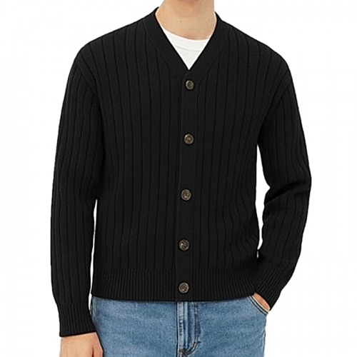 BOTTEGA VENETA 사이드 로고 자수 니트 가디건