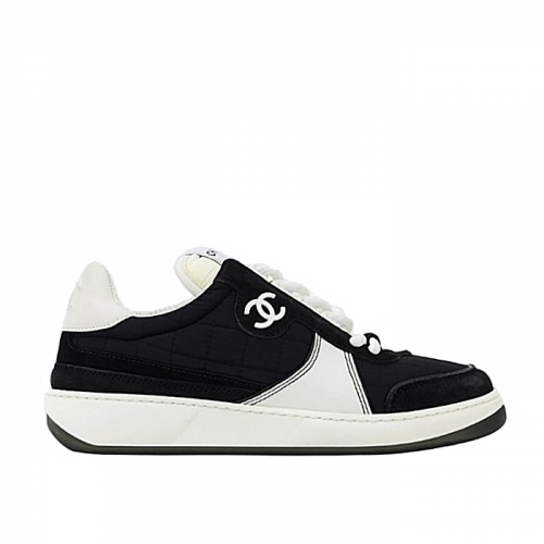 샤넬 CHANEL 패브릭 스웨이드 카프스킨 스니커즈