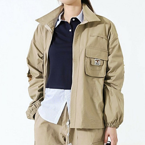 CHANEL 로고 빈티지 포켓 숏 야상