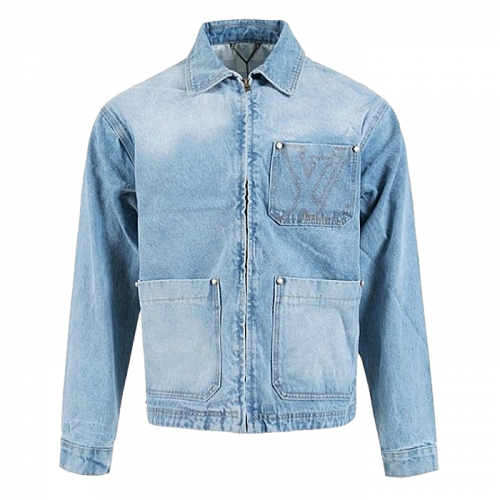 루이비통 LOUIS VUITTON 자수 로고 지퍼 청자켓