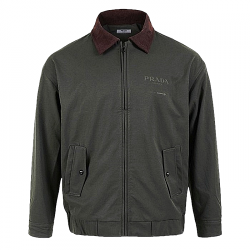 프라다 PRADA 코듀로이 배색 카라 마르파 자켓