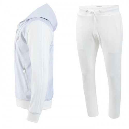 MONCL*R  화이트 로고 나염 우븐 후드집업 트레이닝 셋트