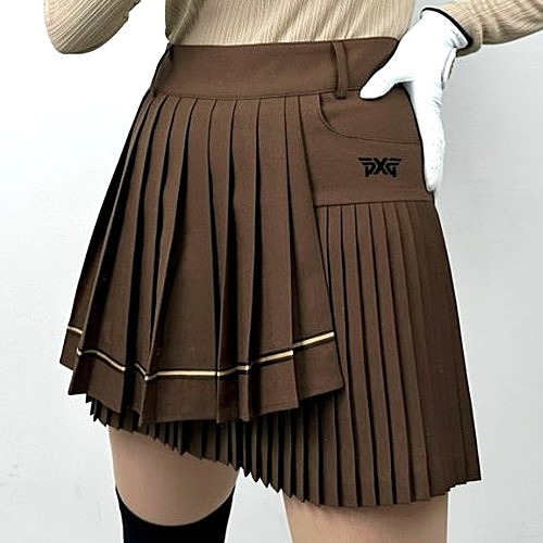 PXG 주름 라인 랩스커트