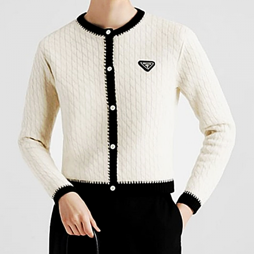 프라다 PRADA 트위드 가디건