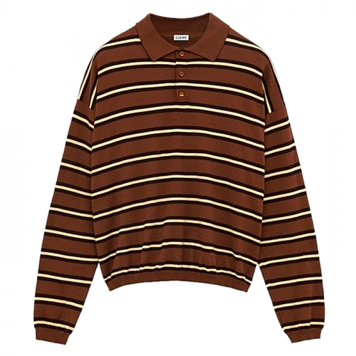 로에베 LOEWE 이비자스트라이프 롱슬리브 폴로