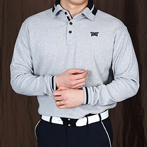 P*G 카라 두줄배색 면 카라티