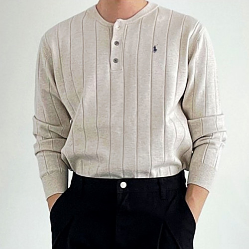 POLO 랄프*렌  캐시터치 골지 헨리긴팔