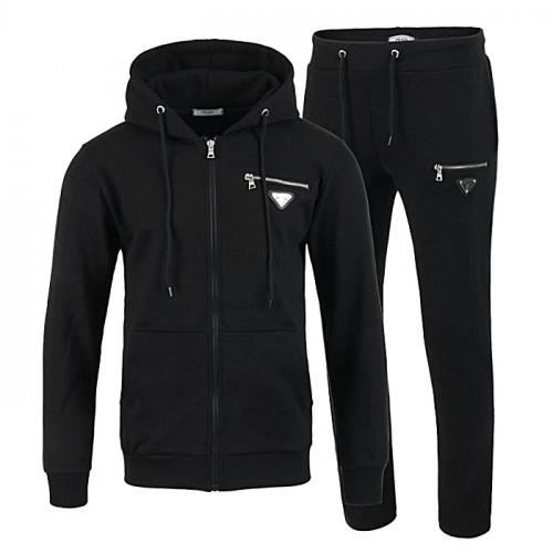 PRADA 지퍼 로고 후드 집업 SET