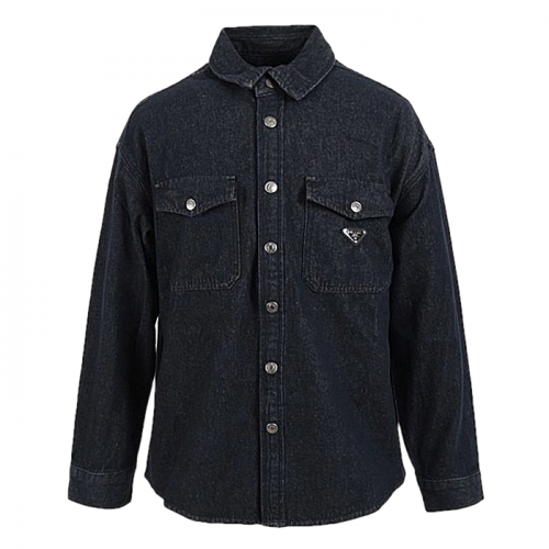 PRADA 논페이드 베이직핏 데님 자켓