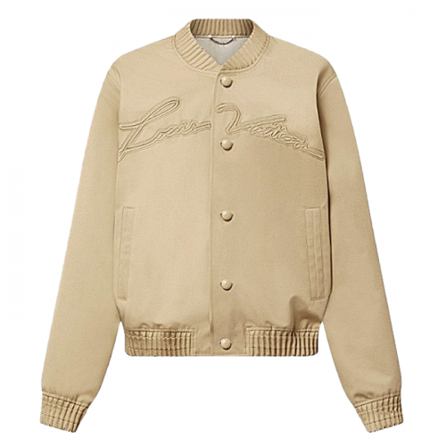 LOUIS VUITTON 엠브로이더드 코튼 블렌드 봄버 자켓