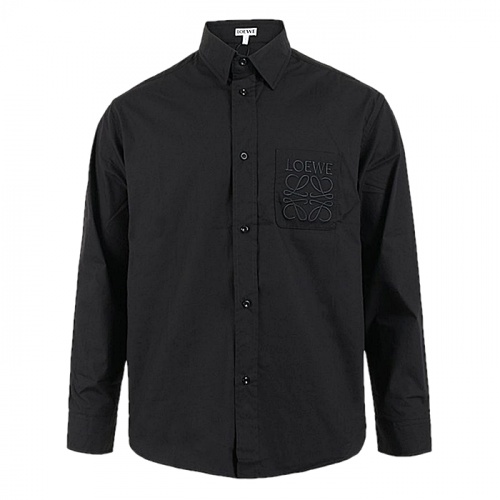LOEWE 아나그램 자수 세미 오버 셔츠