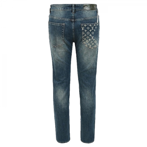 LOUIS VUITTON 모노그램 플라워 엠보 슬림 일자진