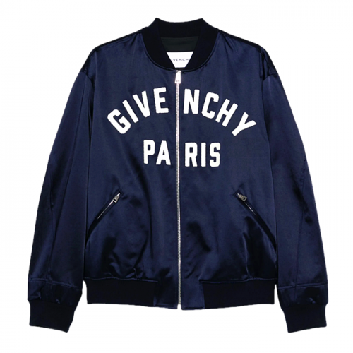 지방시 GIVENCHY 새틴 자수 붐버 자켓