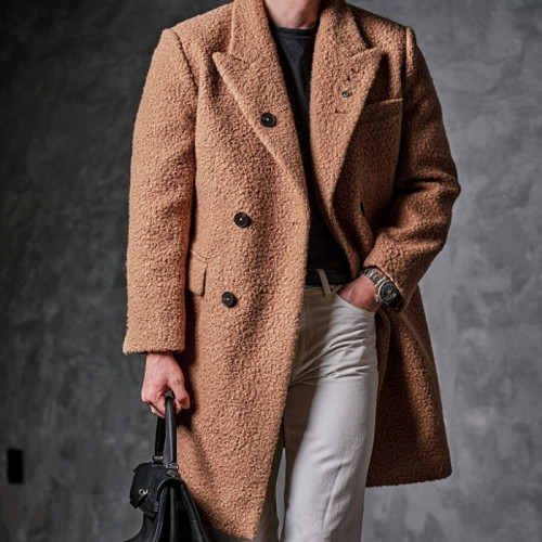 GUCCI 라마알파카 프리미엄 히든 코트