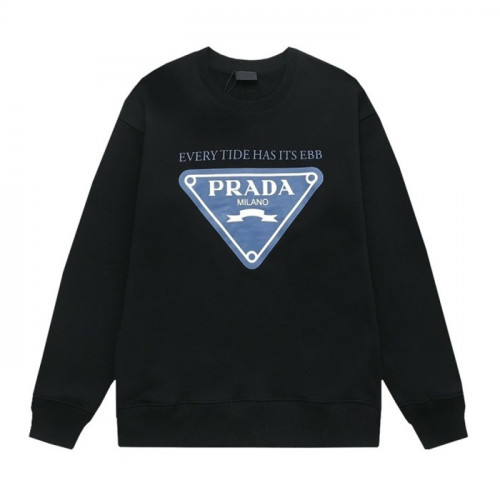 PRA*A   블루 삼각로고 맨투맨