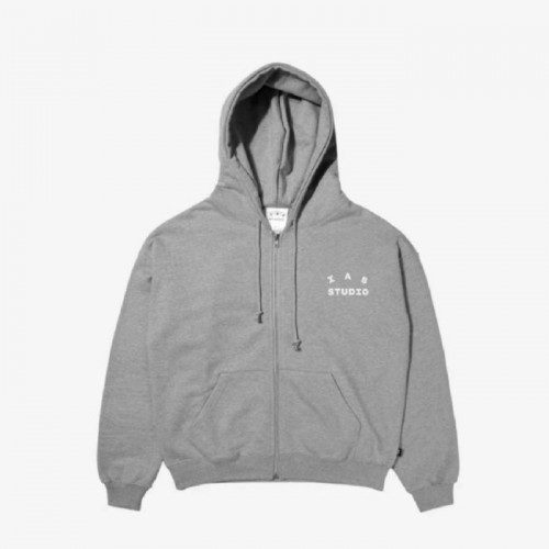 아이앱스튜*오  레더 프린팅 후드집업