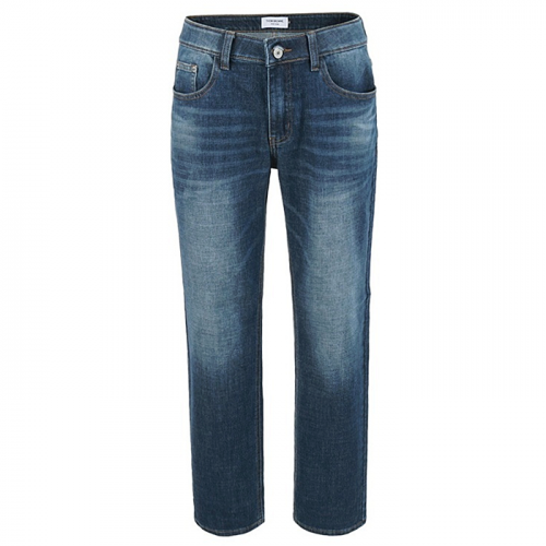 THOM BROWNE 스판 인디밴딩 슬림일자 팬츠