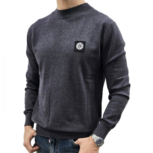 스톤아일*드 STONE ISLAND 캐시 자수로고 니트