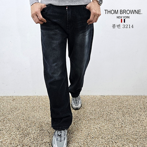THOM BROWNE 스판 세미와이드 청바지 3214