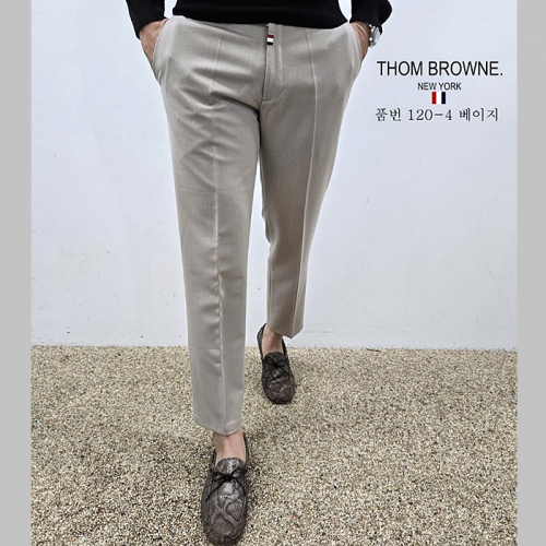 THOM BROWNE 테이퍼핏 반밴딩 슬랙스 120