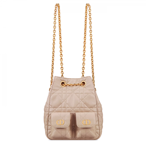 Dior Caro 미디엄 멀티캐리 체인 백팩  - 파우더베이지