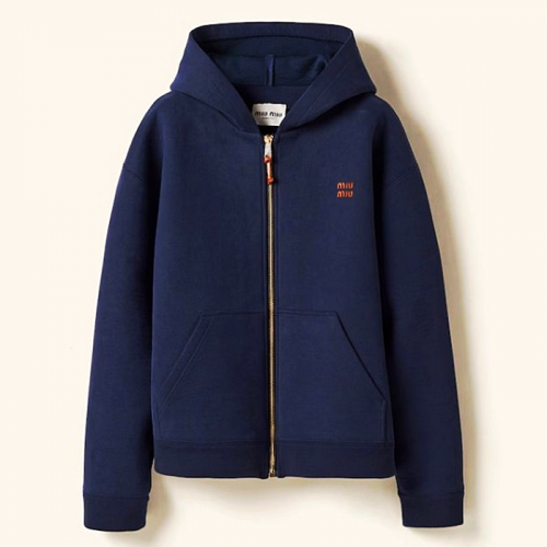 MIUMIU 아이코닉 패치드 후디집업