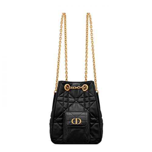 Dior Caro 스몰 멀티캐리 체인 백팩 - 블랙