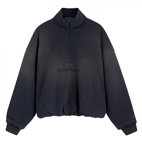 Acne Studios 프린지페이드 하프집업 스웻셔츠