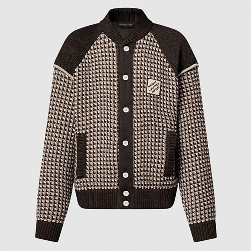LOUIS VUITTON 니트 코튼 자카드 봄버 자켓