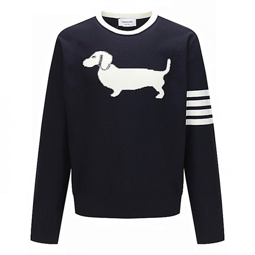 THOM BROWNE 강아지 사선 울 니트