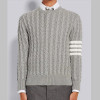 THOM BROWNE 케이블 라운드 니트