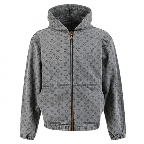 LOUIS VUITTON 모노 블랙 데님 오버핏 자켓