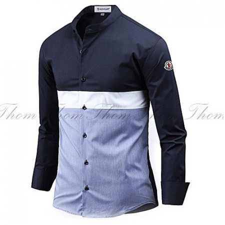 몽클*어 절개 차이나 슬림셔츠