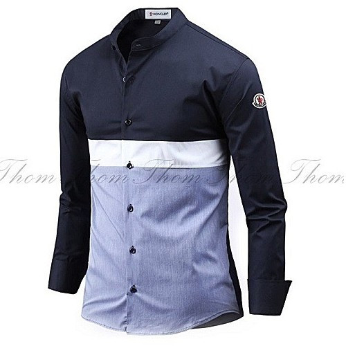 몽클*어 절개 차이나 슬림셔츠