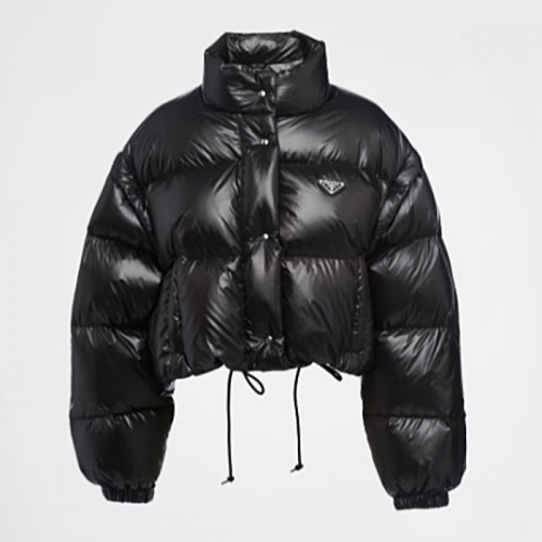 PRA*A 리나일론 크롭 컨버터블 다운 재킷