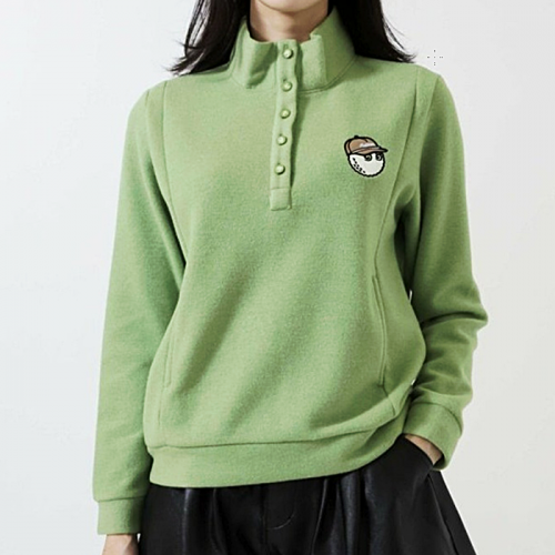 MALB*N  우먼 모크넥 하프 집업 티셔츠