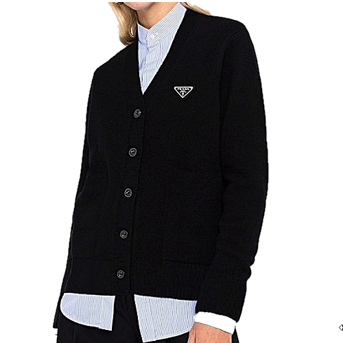 PRADA 플레이트 클래식 가디건  - women