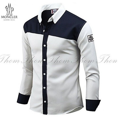 몽클*어 감마블루 사선절개 셔츠