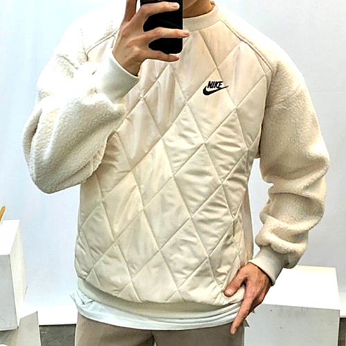 NIKE 퀼팅 후리스 라운드