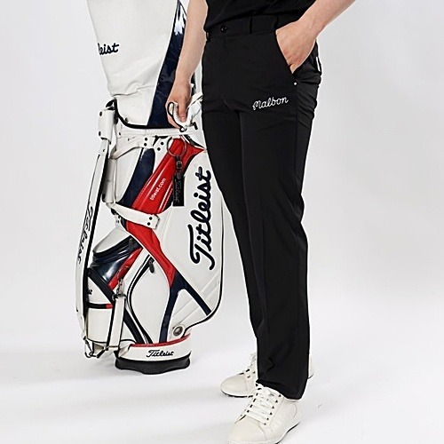 MALBON 백포켓 두줄 기모스판 팬츠