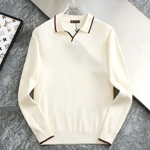 로로피아나 Loro Piana 넥배색 양모 카라 니트