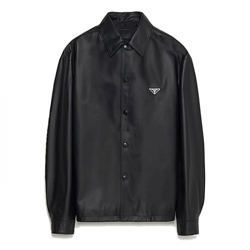 PRADA 트라이앵글 나파 레더자켓